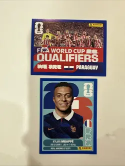 2026 Panini Fifa World Cup Sticker Kylian Mbappe Blue Parallel FRA20 France - Image 1