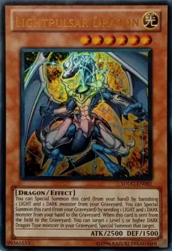SDDC-EN001 LIGHTPULSAR DRAGON ULTRA RARE UNLIMITED EDITION YuGiOh CARD - Image 1
