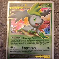 Pokemon Shaymin Level Up Grass 110 HP Holo 50 Attack TCG Card - Image 1