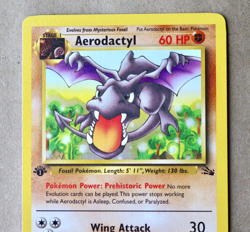 Aerodactyl 1st Edition Team Rocket Pokemon Card 16/62 Non-Holo TCG Vintage - Image 2