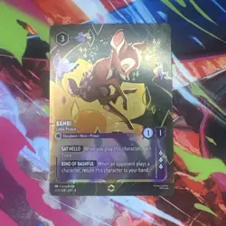 Lorcana Bambi Little Prince Enchanted Holo Card 209/204 Reign of Jafar - Image 1