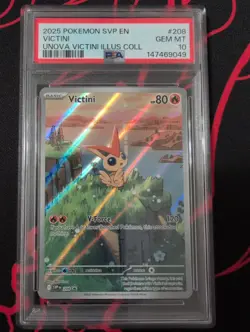 Pokemon TCG Victini Black Star Promo Card 208 PSA 10 - Image 1