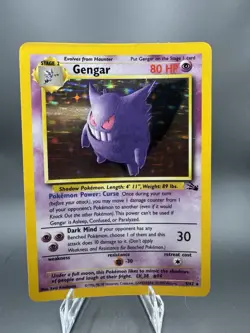 Pokemon TCG Gengar Fossil Holo Card 5/62 Stage 2 Rare 1999 Wizards 80 HP - Image 3