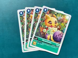 Nyaromon EX5-003 Playset Animal Colosseum Digimon Card Game x4 - Image 1
