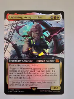 Lightning, Army of One - M0498 Foil (Extended Art) - Final Fantasy - MTG - NM - Image 1
