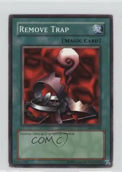 Remove Trap YuGiOh Legend of Blue Eyes White Dragon #LOB-060 2002 READ - Image 1