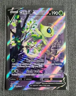 Celebi V 245/264 Alternate Full Art Fusion Strike Pokemon Card NM Alt Art - Image 1