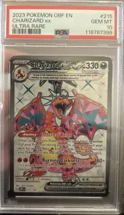 Pokemon TCG Charizard EX 215/197SV03: Obsidian Flames Full Art - Image 1