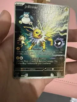 Jolteon Meowth Gastly Snorlax Video Game Style Pokemon Card DISPLAY ART CARD - Image 2