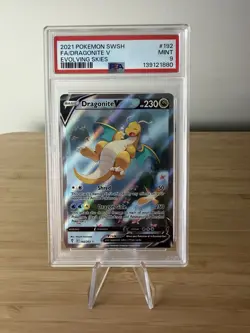 Pokemon TCG Dragonite v Full Art Alternate Art PSA 9 - Image 1