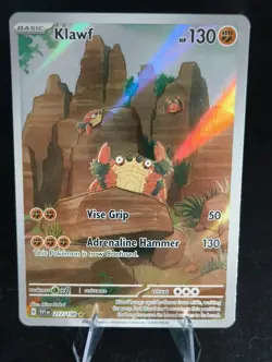 Pokemon TCG Klawf Scarlet Violet Holo Card 217/198 Illustration Rare - Image 1