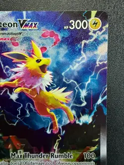 Jolteon VMAX SWSH184 Alt Art Full Art Holo Black Star Promo Pokemon TCG - Image 3