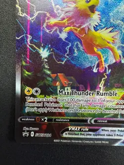 Jolteon VMAX SWSH184 Alt Art Full Art Holo Black Star Promo Pokemon TCG - Image 4