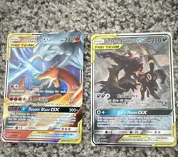 Nintendo Pokemon TCG SM Promos TAG TEAM GX Holo Lot 2 Reshiram Charizard - Image 1