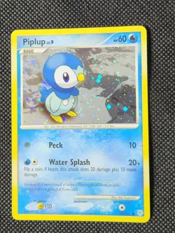 Played (LP) Piplup Cosmos-Holo Swirl A #93 Diamond and Pearl Pokemon TCG - Image 3