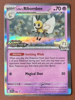 Lillie's Ribombee (Prerelease) Journey Together Stamped Promo 183 Pokemon - NM - Image 1