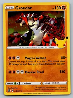 Pokemon TCG Celebrations Groudon 017/025 - Image 1