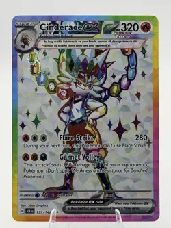 Cinderace ex 157/142 NM/M SCR SV07 Stellar Crown Full Art Pokemon TCG - Image 1