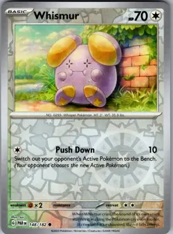 Whismur 148/182 Common Paradox Rift Pokemon Reverse Holo Near Mint - Image 1