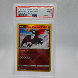 Pokemon Radiant Charizard 020/159 SWSH Crown Zenith Radiant Holo PSA 9 - Image 1