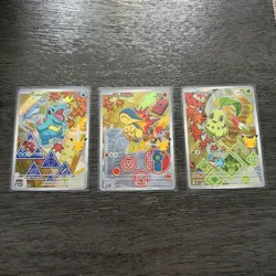 Pokemon TCG First Partner Illustration Series 2 Totodile, Cyndaquil, Chikorita - Image 1