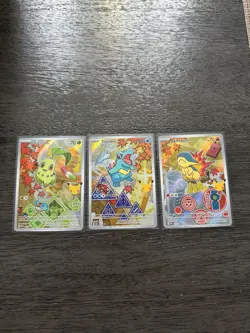 Pokemon TCG First Partner Illustration Series 2 Chikorita, Totodile, Cyndaquil - Image 1