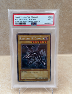 2002 YU-GI-OH! PROMO RED-EYES B. DRAGON BPT-REVERSE FOIL ERROR / PSA 9 - Image 1
