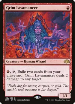Grim Lavamancer MTG Magic Cards NM-M Dominaria Remastered RARE - Image 1