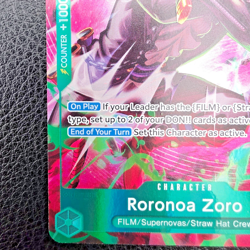 One Piece Roronoa Zoro OP13-037 TR Treasure Rare OP15 ENG Bandai - Image 5