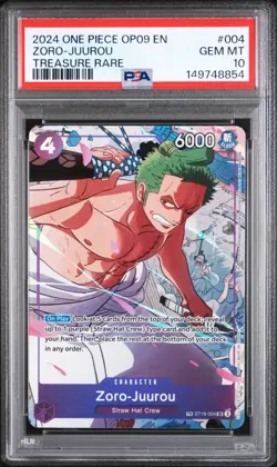 PSA 10 2024 ONE PIECE OP09 EMPERORS IN THE NEW WORLD 004 ZORO-JUUROU TR - Image 1