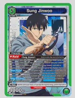UNION ARENA SOLO LEVELING SUNG JINWOO SR UE17BT/SLG-1-048 Anime Trading Card - Image 1