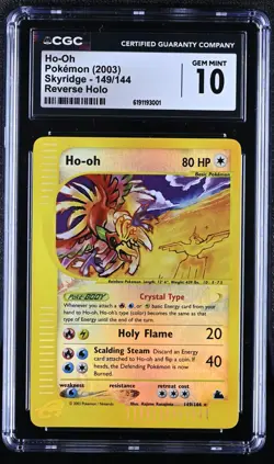 Pokemon (PSA) CGC 10 Ho-oh Crystal Reverse Holo Skyridge #149/144 Pop 10 - Image 1