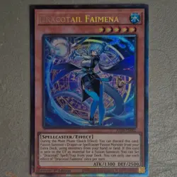 Konami Yu-Gi-Oh! TCG Dracotail Faimena JUSH-EN002 Collectors Rare 1st Ed Foil - Image 1
