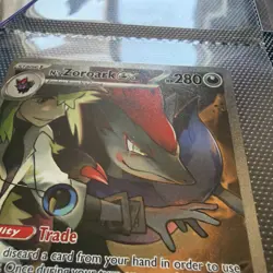 *DAMAGED* N's Zoroark ex 185/159 Sv09: Journey Together Holo Pokemon Card - Image 3
