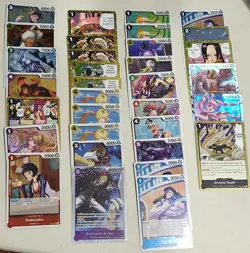 One Piece Bulk Card Lot (40) SR & R Holo Only OP08, OP11, OP12, OP14, EB04 - Image 1
