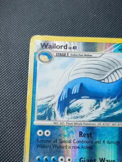 Pokemon Cards Wailord 47/147 Reverse Holo Supreme Victors Rare - Image 4