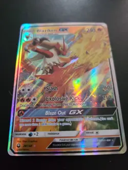Blaziken GX 28/168 Pokemon Sun & Moon Celestial Storm Holo Trading Card - Image 1