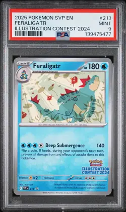 Pokemon Card | PSA 9 Feraligatr Black Star Promo SVP EN 213 Illustration Contest - Image 1