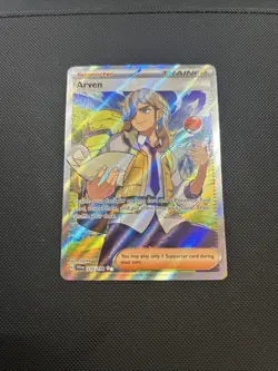 Pokemon TCG Scarlet & Violet Arven Trainer Full Art Ultra Rare Holo Card 235/198 - Image 1