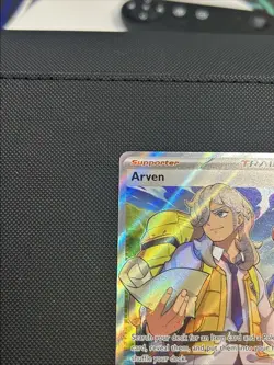 Pokemon TCG Scarlet & Violet Arven Trainer Full Art Ultra Rare Holo Card 235/198 - Image 2