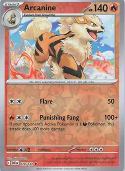 Pokemon Card - Arcanine - Reverse Holo (028/182 - Destined Rivals) - Image 1