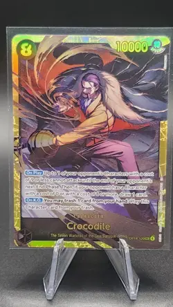 Crocodile OP14-120 SEC Alt Art The Azure Sea’s Seven One Piece Card Game Eng NM - Image 1