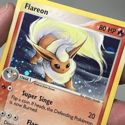 Pokemon TCG EX Sandstorm Flareon Holo Rare 5/100 LP Card 2003 Eeveelution - Image 1
