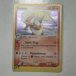 Pokemon TCG EX Sandstorm Flareon Holo Rare 5/100 LP Card 2003 Eeveelution - Image 2