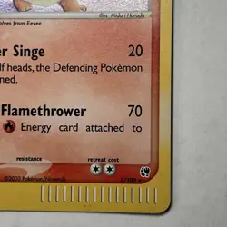 Pokemon TCG EX Sandstorm Flareon Holo Rare 5/100 LP Card 2003 Eeveelution - Image 5
