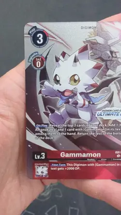 Digimon Card Game Gammamon RB1-005 Ultimate Cup Holo Digimon Card (top 16) - Image 2