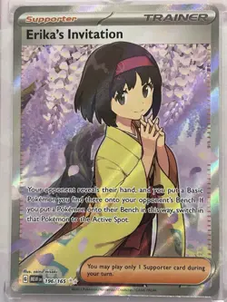 Pokemon Scarlet & Violet Erika's Invitation Ultra Rare Card 196/165 151 Series - Image 2