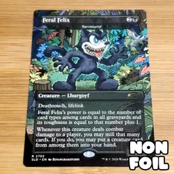 Barrowgoyf - Feral Felix, Non-Foil, Felix the Cat Secret Lair 2702, Magic MTG NM - Image 1