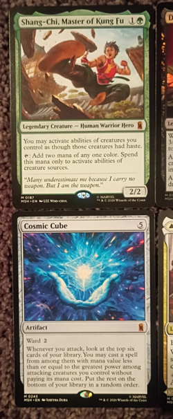 MAGIC THE GATHERING MARVEL SUPERHEROES LOT OF 4 Doom, Cosmic Cube, King T'Challa - Image 2