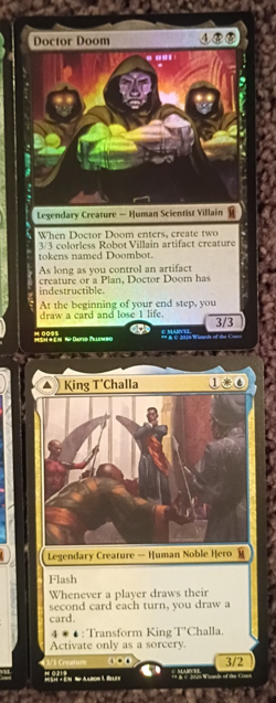 MAGIC THE GATHERING MARVEL SUPERHEROES LOT OF 4 Doom, Cosmic Cube, King T'Challa - Image 3